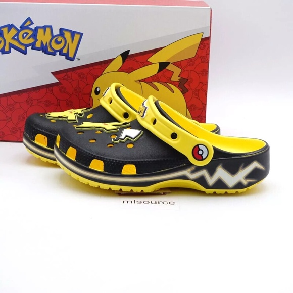 NEW Crocs Pokemon Pikachu Classic Clog 209889-7C1 Lemon - Picture 1 of 11